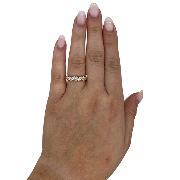 Lab-Grown Offset Marquise & Oval Band