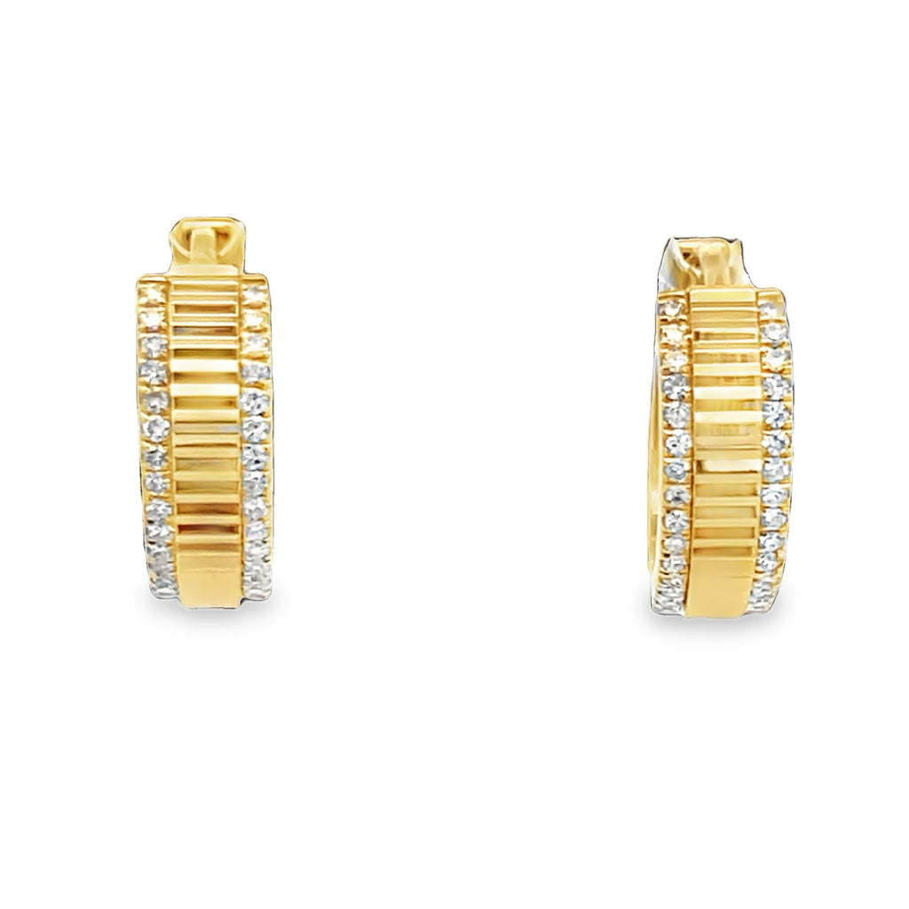 Dainty Diamond Gold Fluted Huggies