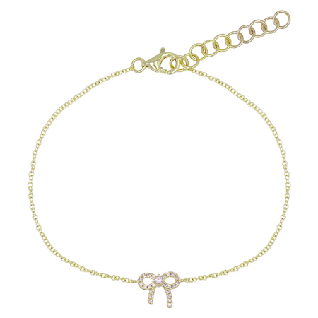 Diamond Bow Chain Bracelet