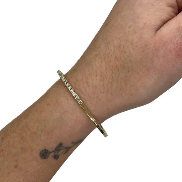 1.5 CTW Halfway Diamond Flexi Bangle