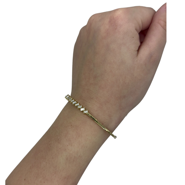 Tilted Baguette Bangle