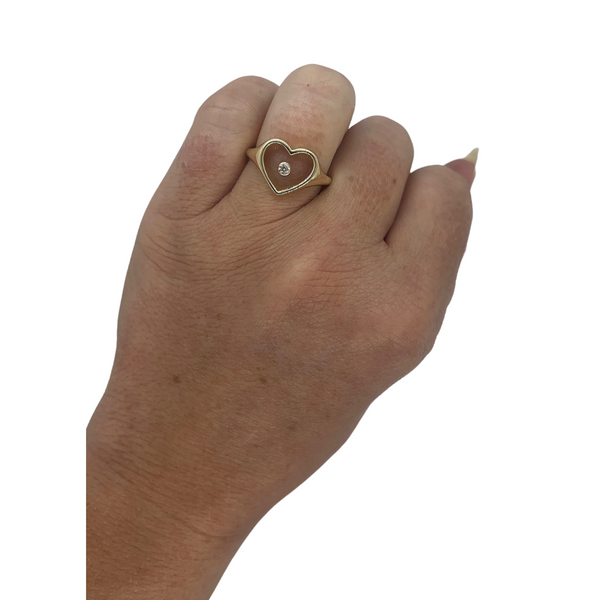 Illusion Diamond Heart Ring