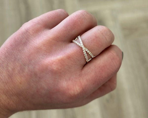 Lab-Grown Diamond Criss Cross Ring