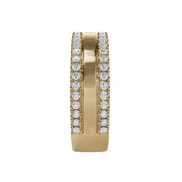 Double Row Pave Set Diamond Band