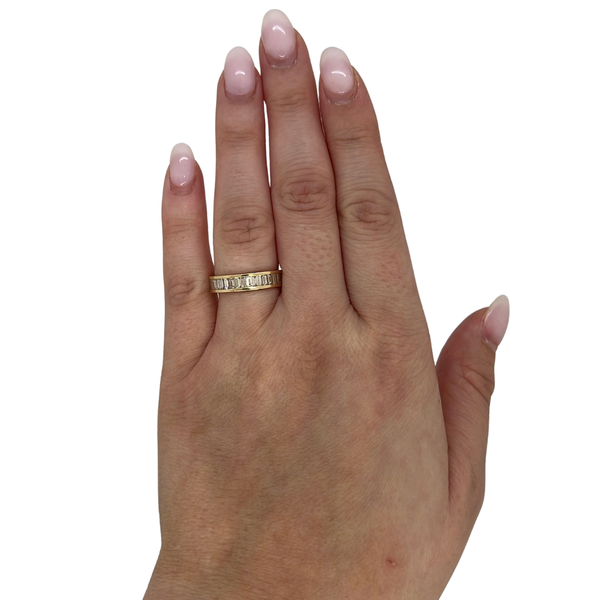 Lab-Grown Channel Set Baguette Eternity Band