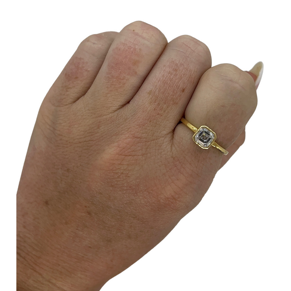 Lab-Grown Bezel Asscher Ring