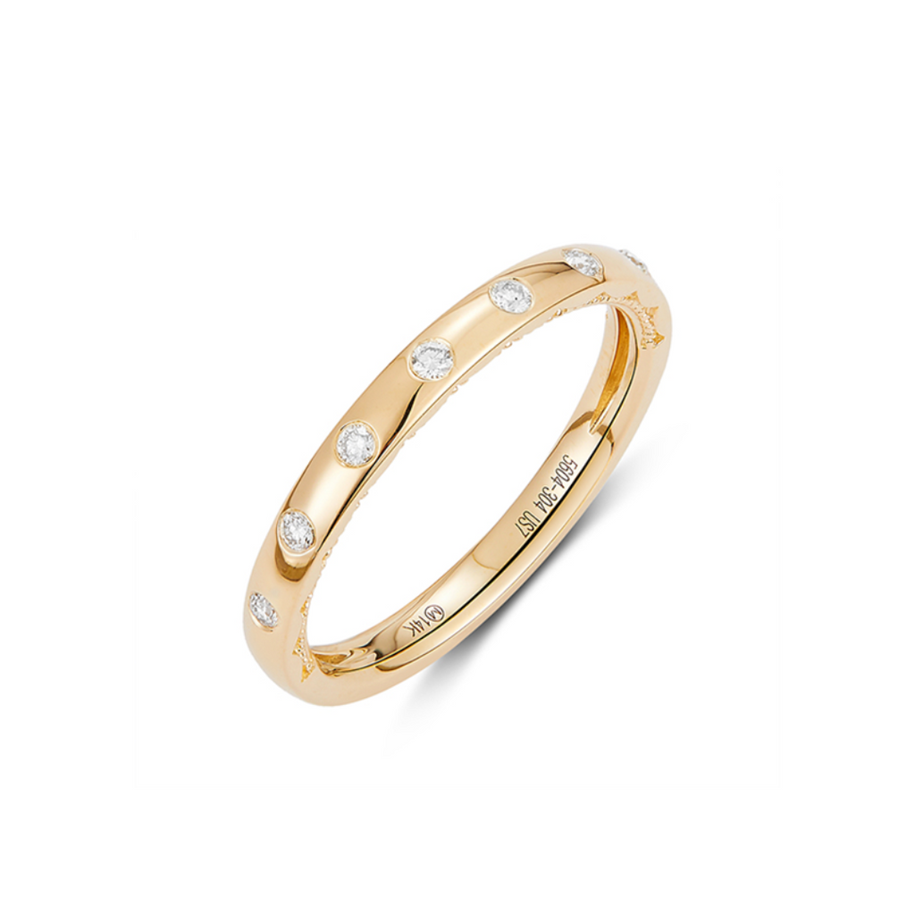 Mini Inlay Round Diamond Band