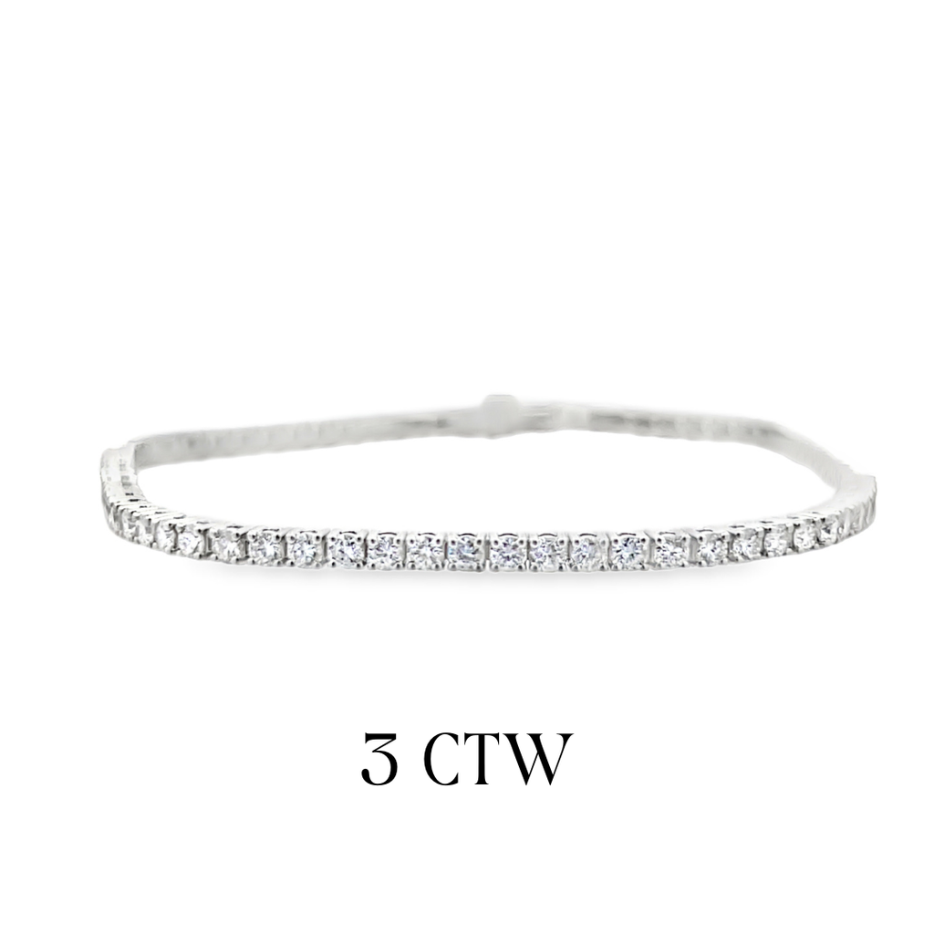 Sterling Silver- Lab-Grown Diamond Tennis Bracelet 3.00 CTW