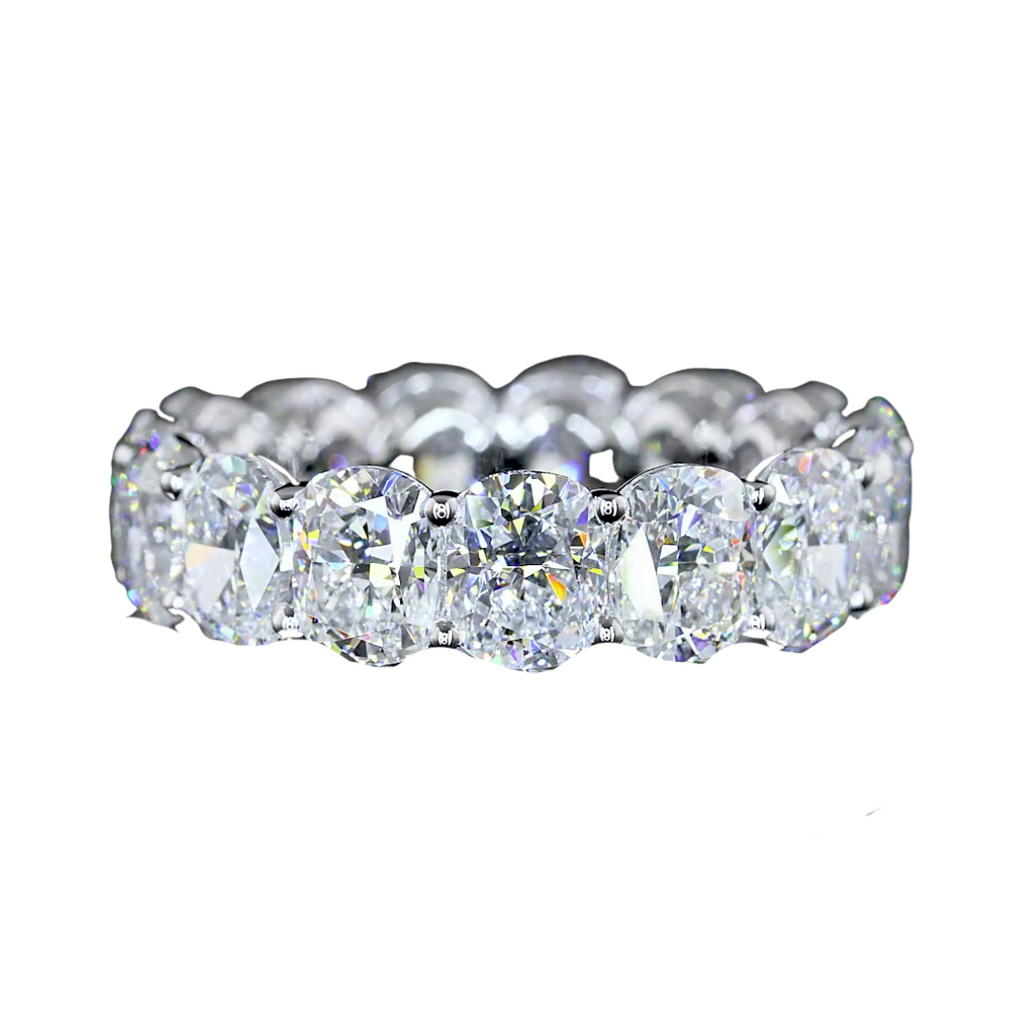 Lab-Grown Cushion Eternity Band