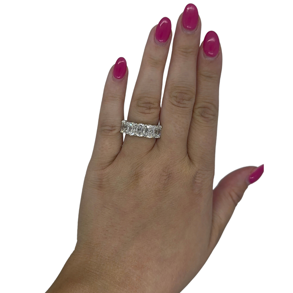 Lab-Grown Antique Cushion 5 Stone Band