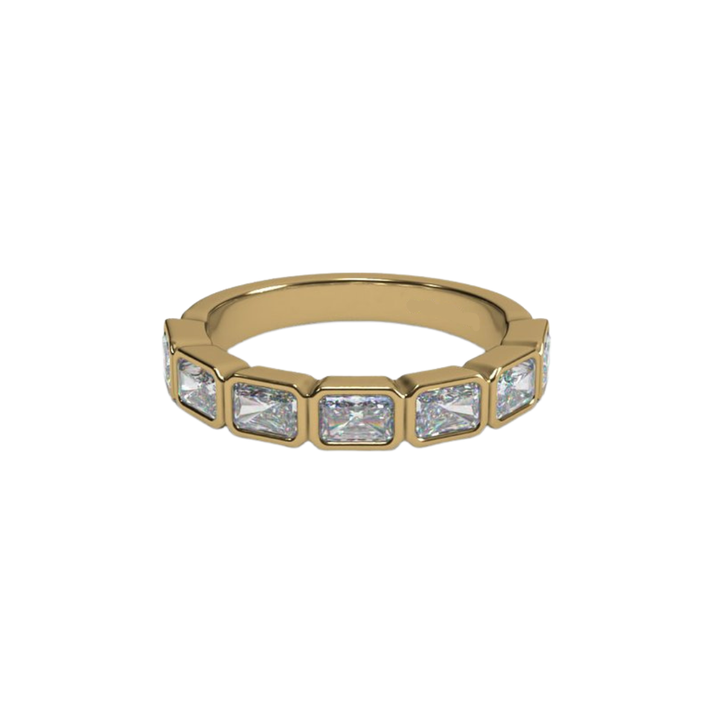 Lab-Grown E/W Bezel Radiant Band