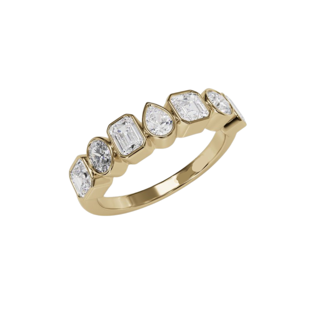 Lab-Grown Bezel Multi-Shape Band