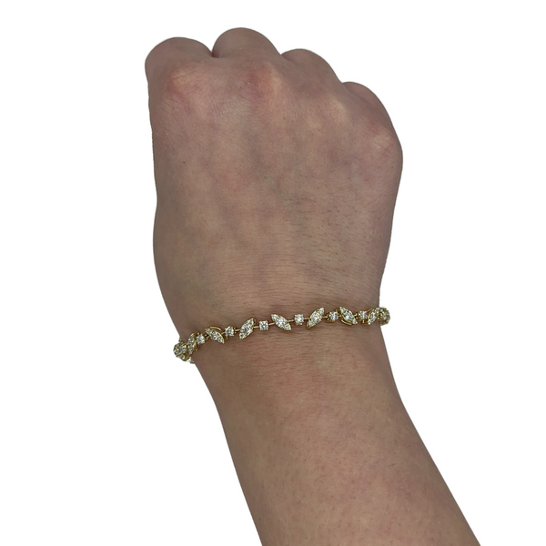 Negative Space Marquise Illusion Tennis Bracelet