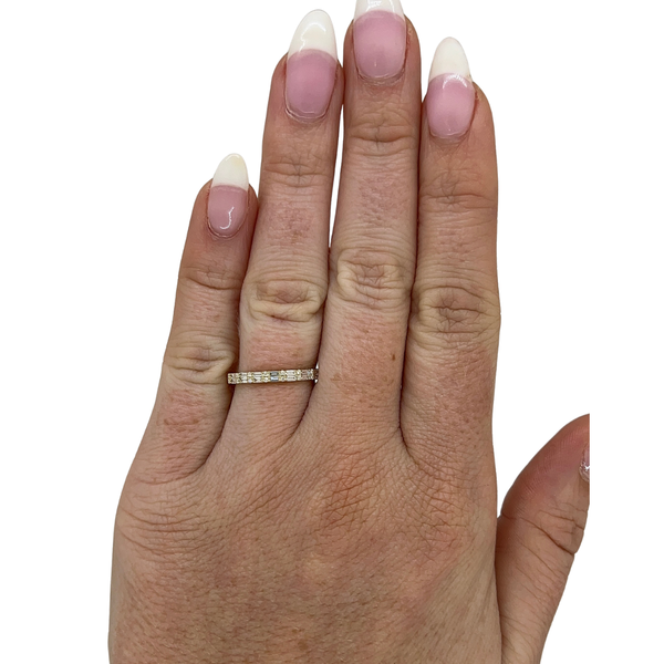 East/West Double Row Baguette & Round Band