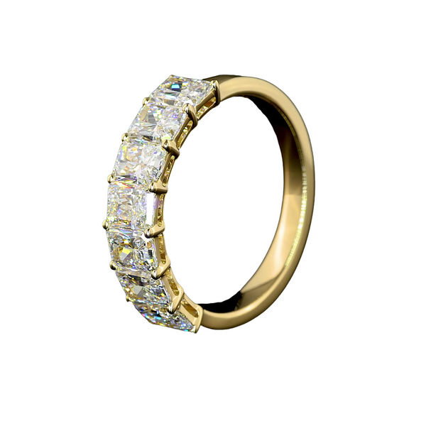 Lab-Grown 7 Stone Radiant Band