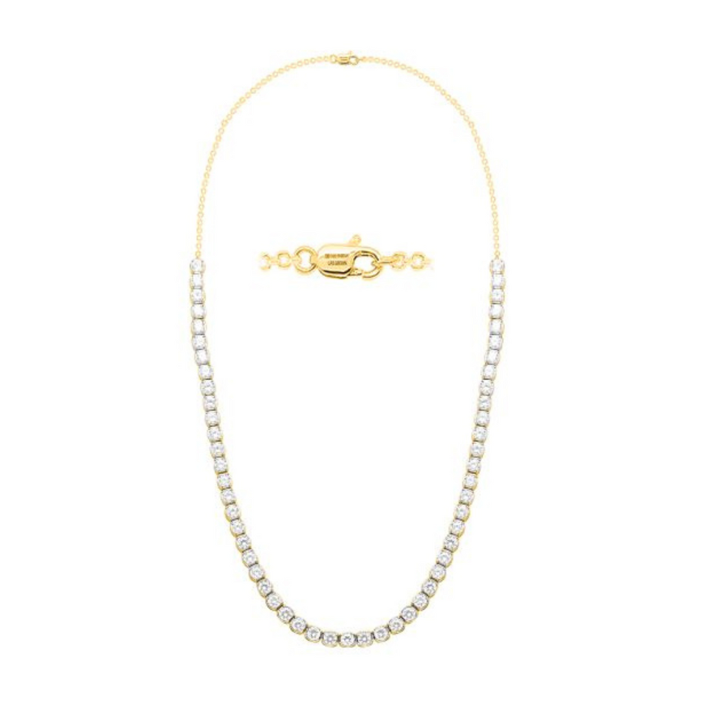 Lab-Grown 3/4 Tennis Necklace