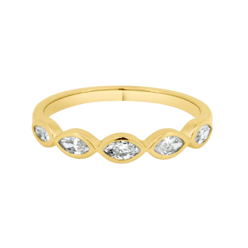Halfway Marquise Bezel Band