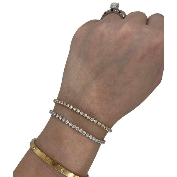 Lab-Grown 4.45 CTW Light Mounting Tennis Bracelet