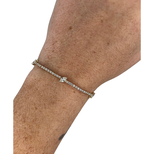 3-Stone Marquise Tennis Bracelet