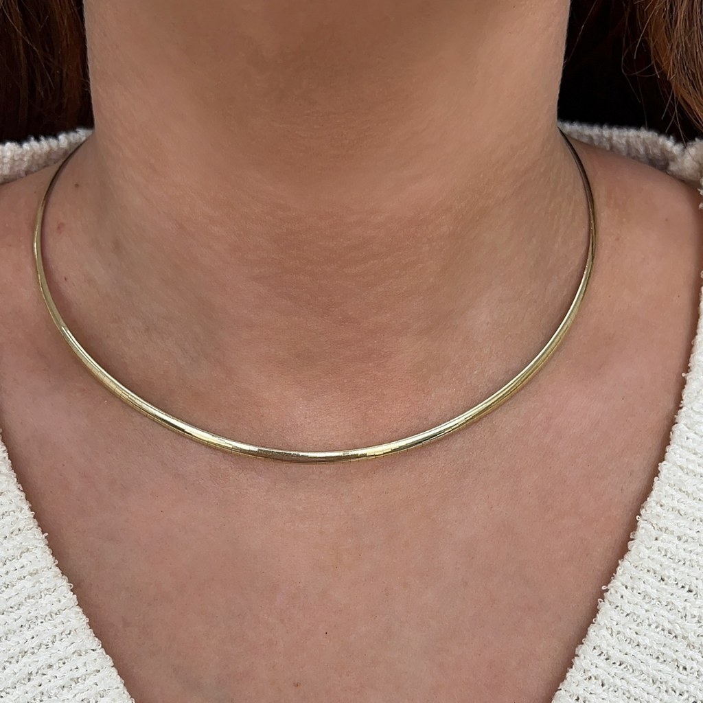 Yellow/White Gold Reversible Omega Chain