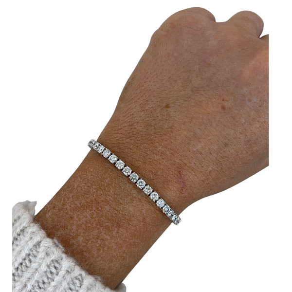 Lab-Grown 8.6 CTW Light Mounting Tennis Bracelet