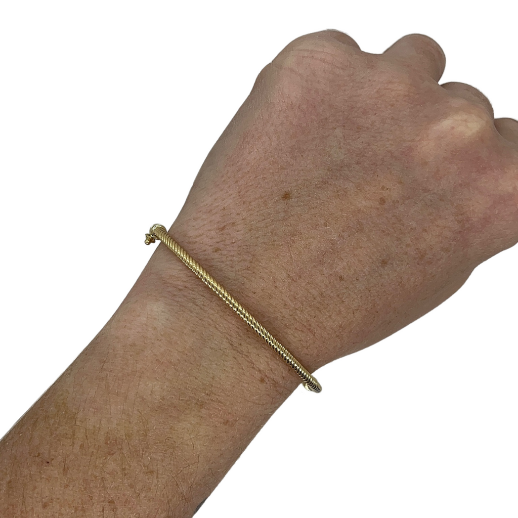 Yellow Gold Rope Bangle