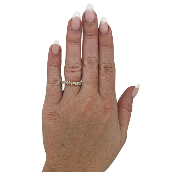 Lab-Grown Mini Alternating N/S Pear Band