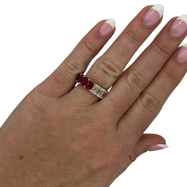 Lab-Grown Ruby Dirty Martini Eternity Ring