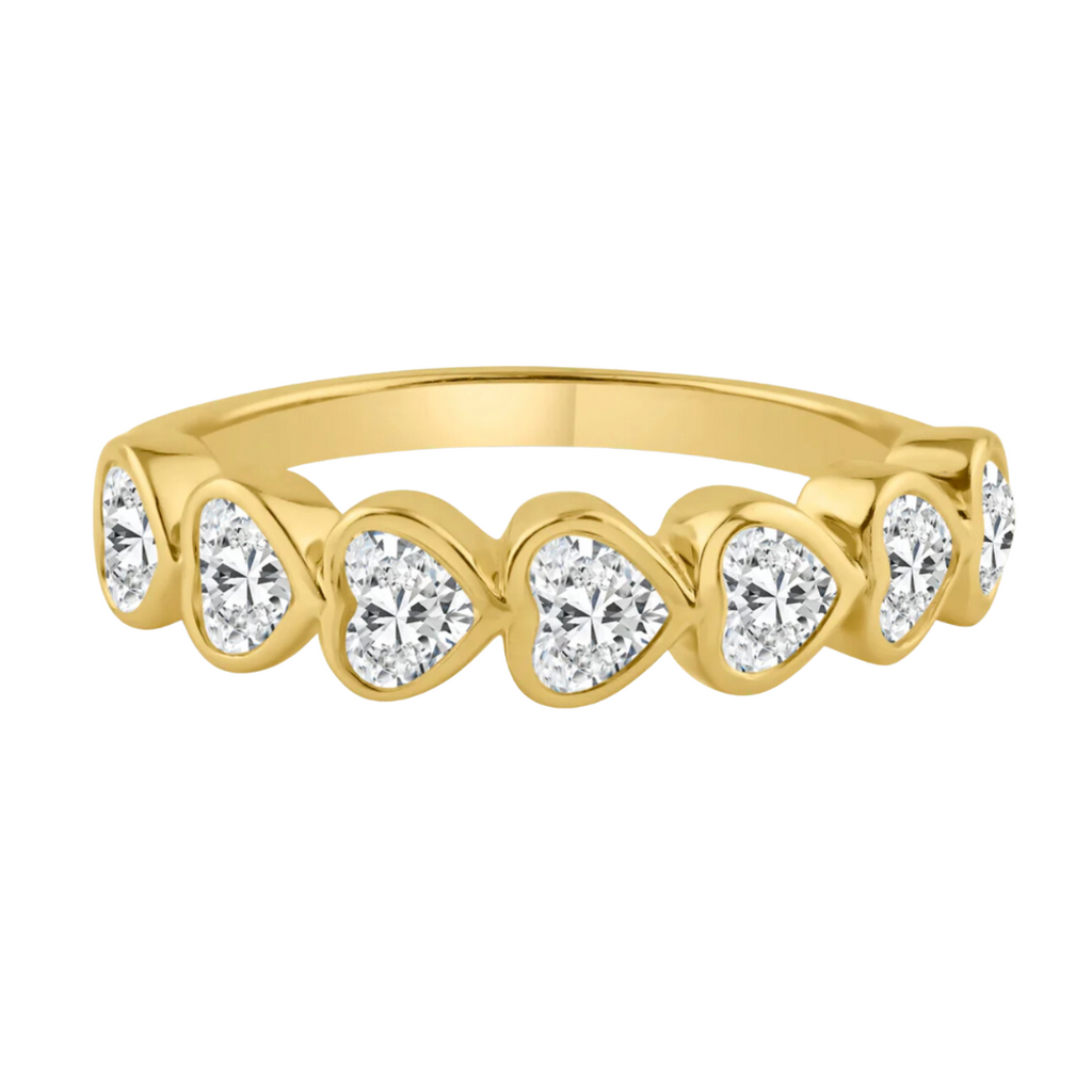 Halfway East/West Bezel Heart Ring