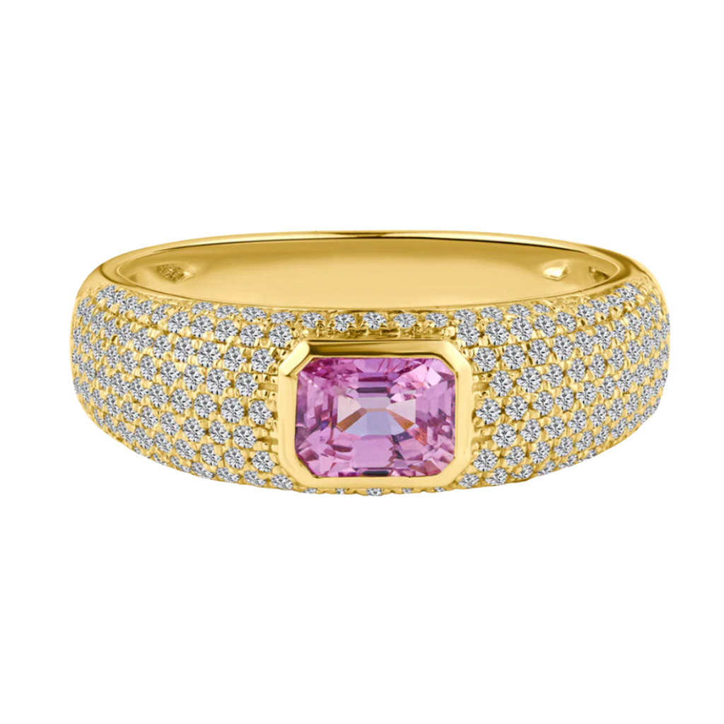 Pave Sapphire Bezel Cigar Band