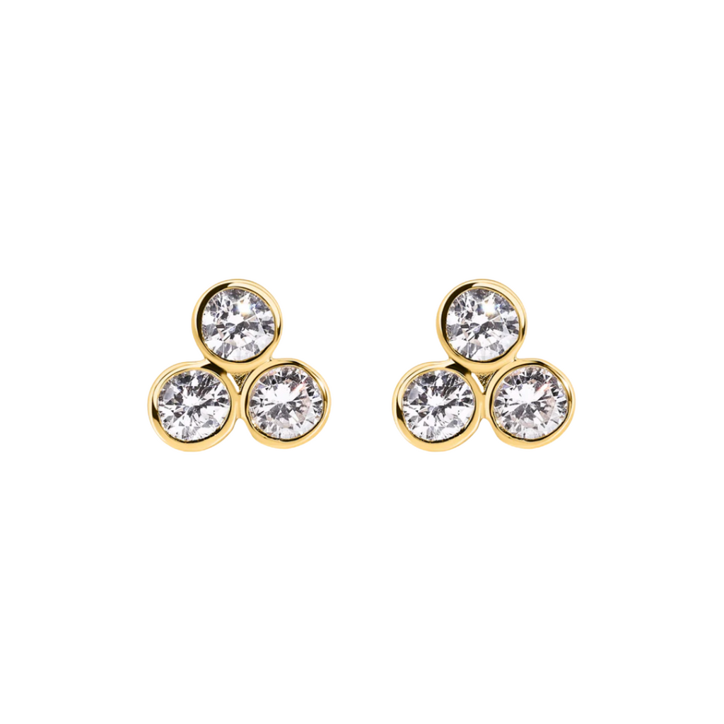Diamond Trio Bezel Studs