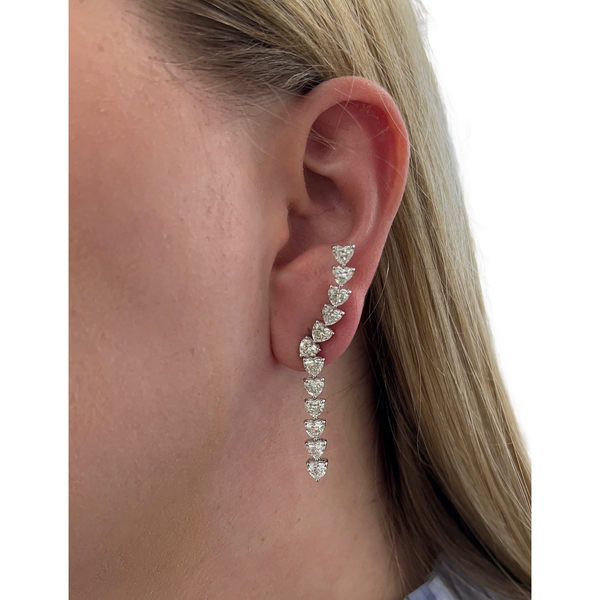 Heart Crawler Dangle Earrings