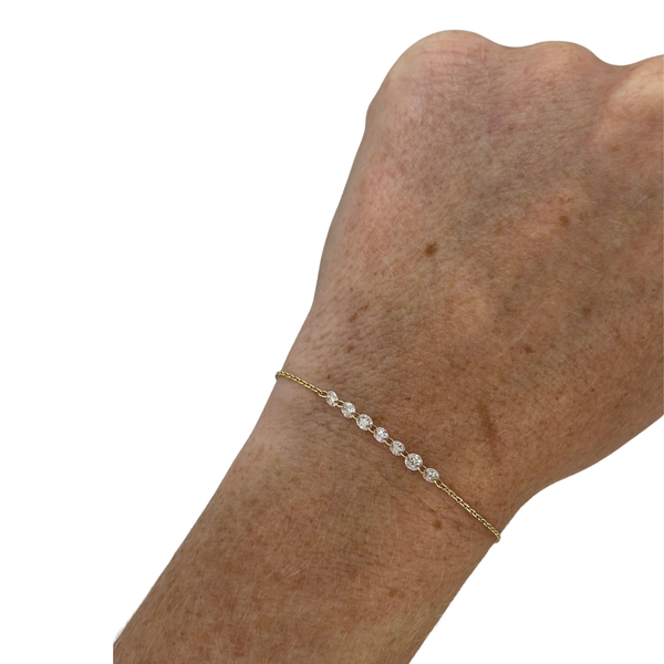 Lab-Grown Drilled Diamond Chain Bracelet