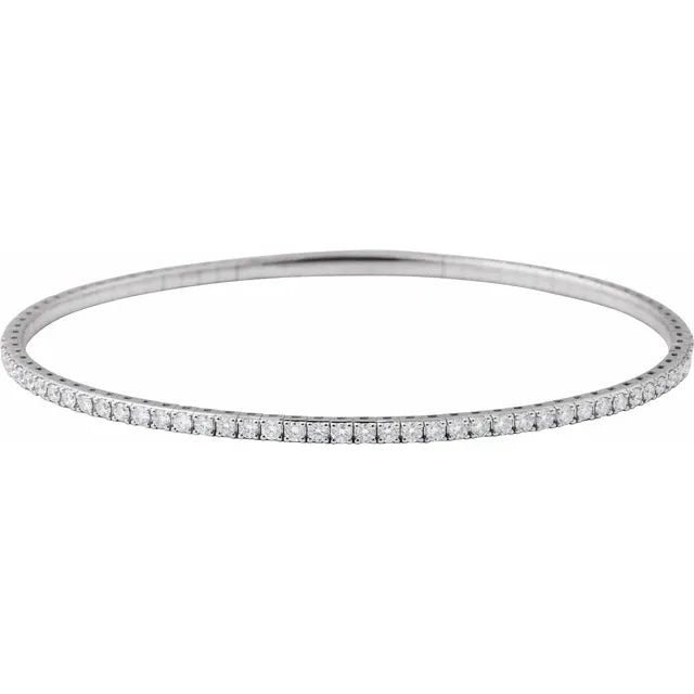 Lab-Grown Halfway Flexi Tennis Bangle