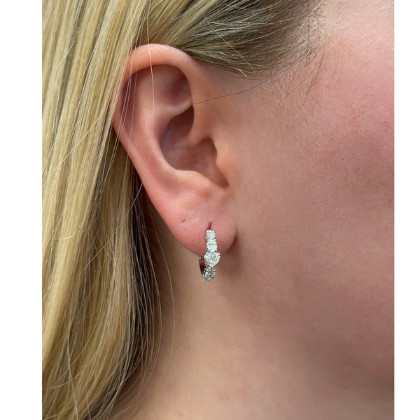 Lab-Grown Oval & Heart Diamond Huggies