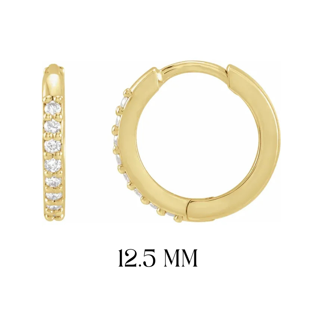 12.5 MM Lab-Grown Diamond Charm Huggies
