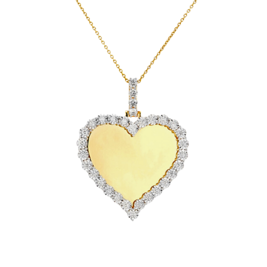 Hi-Gloss Diamond Heart Charm