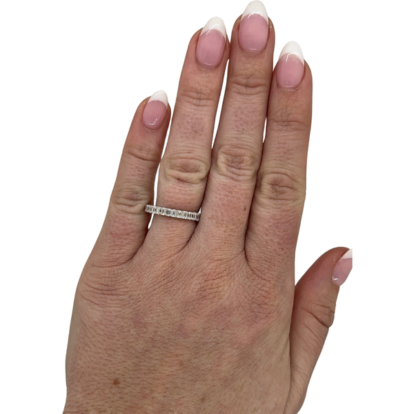 Lab-Grown Dainty Emerald Cut Band