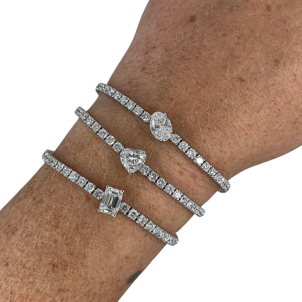 Lab-Grown Fancy Cut Tennis Bracelet