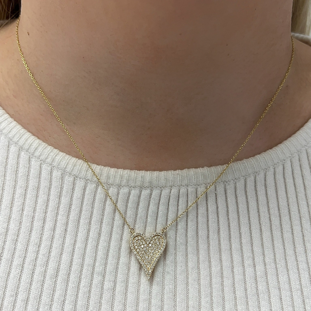Lab-Grown Diamond Pave Heart Necklace