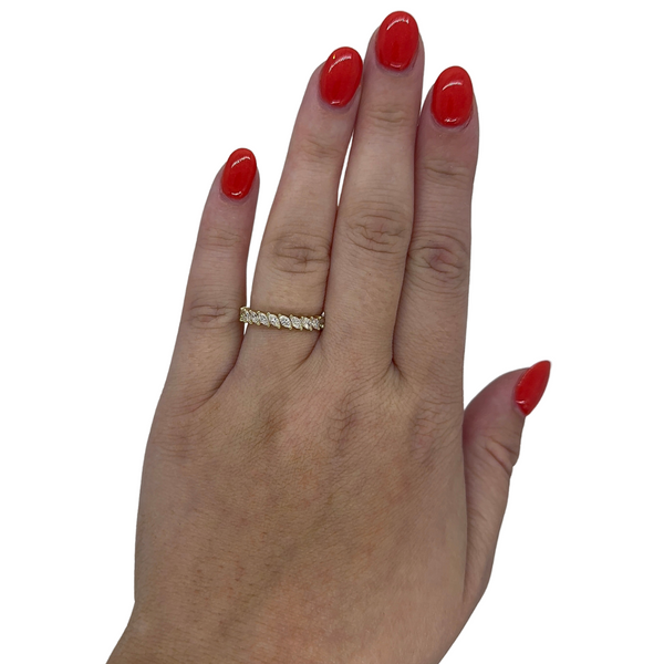 Tilted Marquise Diamond Band