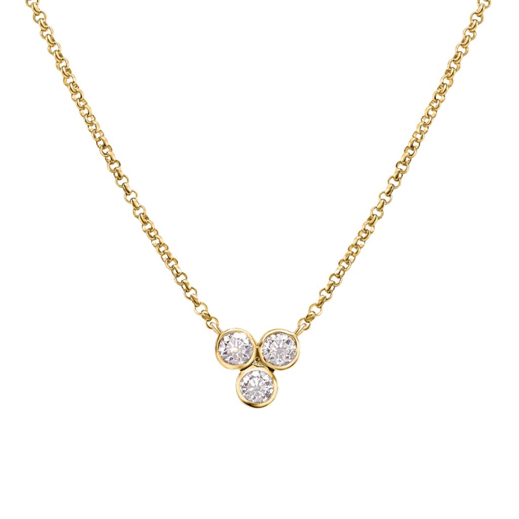 Diamond Trio Pendant Necklace