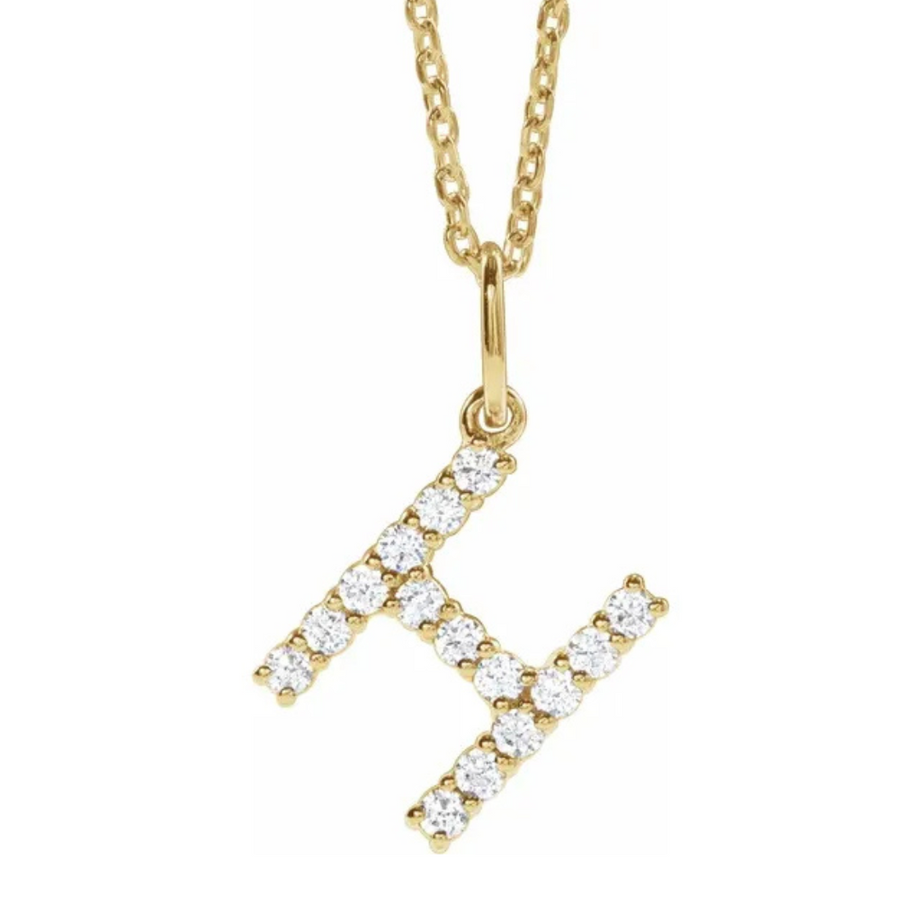 Lab-Grown Diamond Initial Necklace