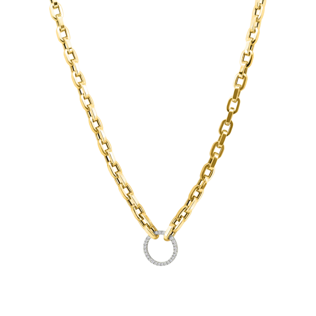 Two Tone Chain Link Necklace