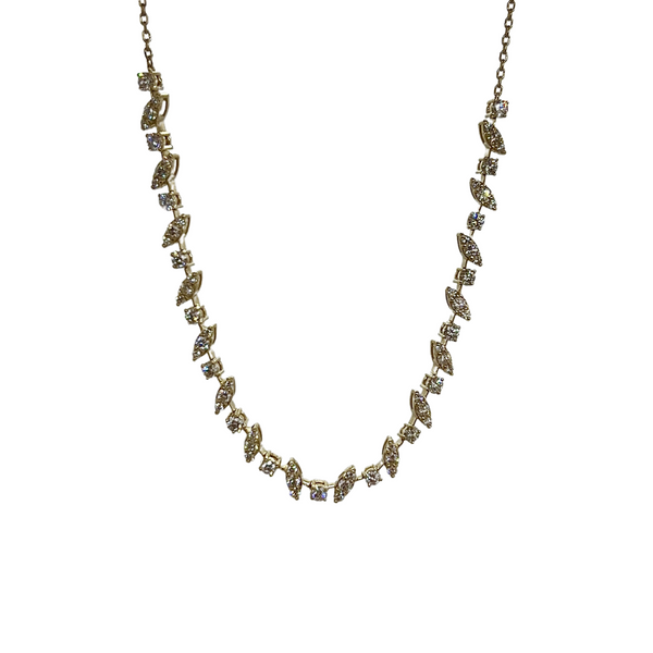 Negative Space Diamond Marquise Illusion Tennis Necklace