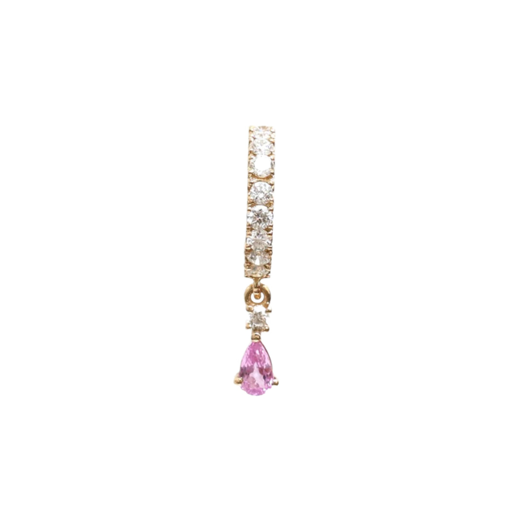 Diamond & Pear Gemstone Ear Cuff