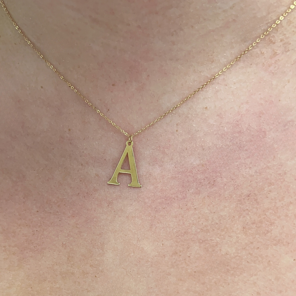 Typography Initial Necklace