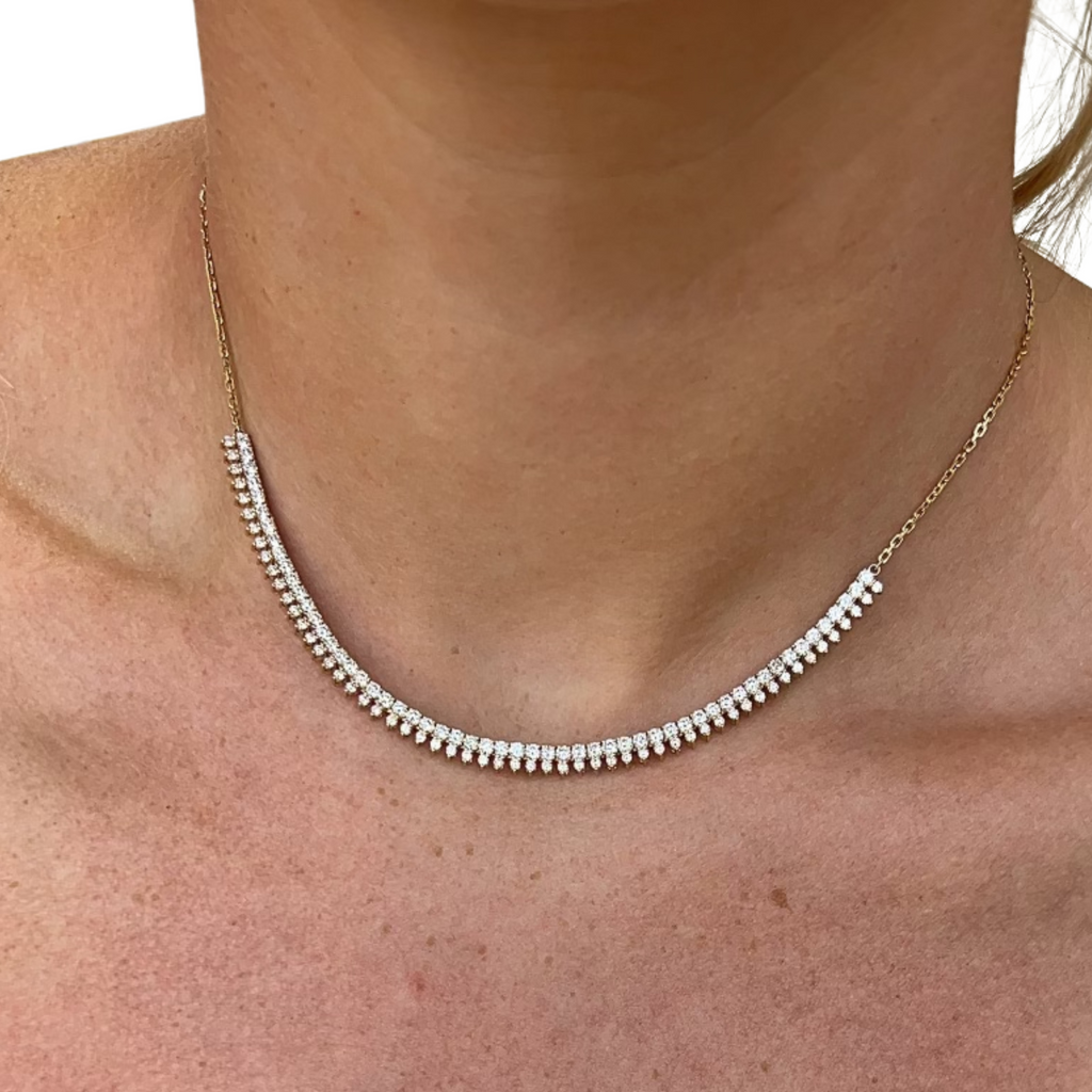 Lab-Grown Scalloped Choker