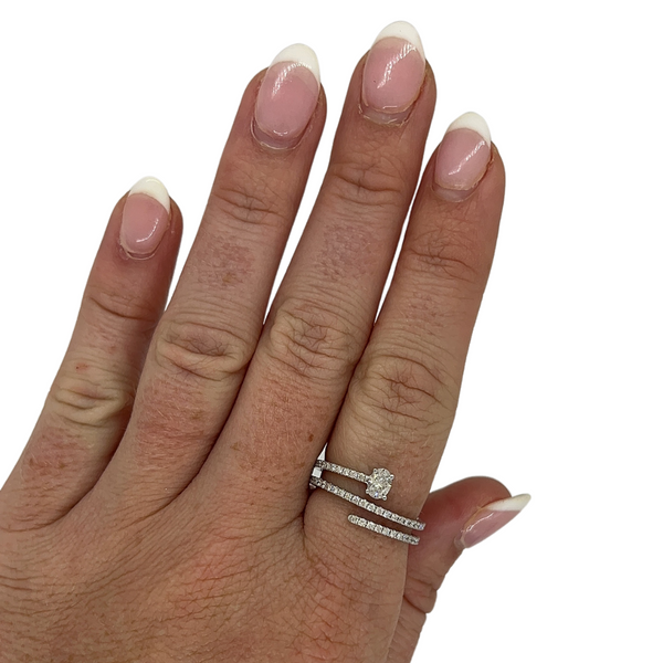Oval Pave Wrap Ring