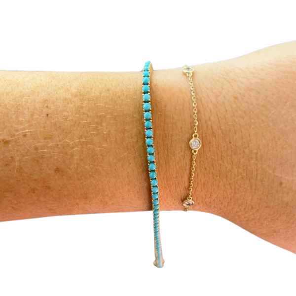 Mini Turquoise Tennis Bracelet